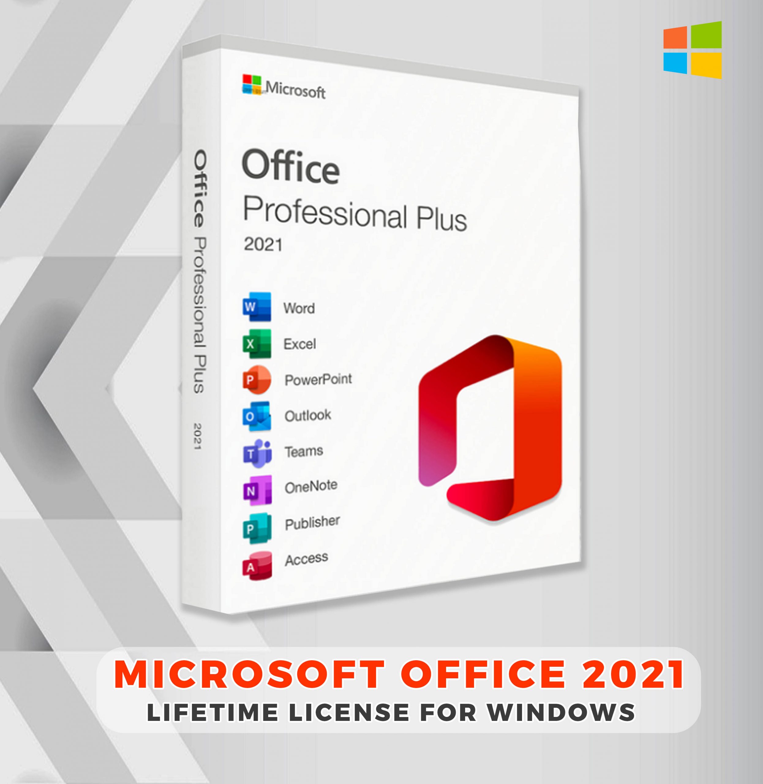Microsoft Office Professional 2021 for Windows: Lifetime License
